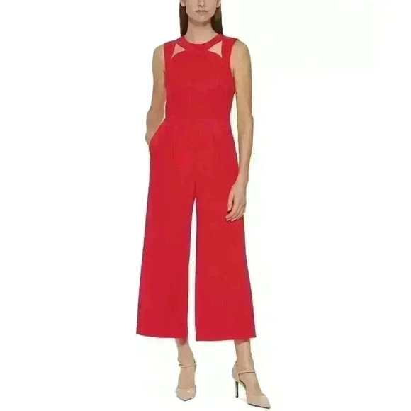 Calvin Klein Pants - NEW! Calvin Klein Women's 6 Sleeveless Cutout Jumpsuit In Indigo NWT $139
